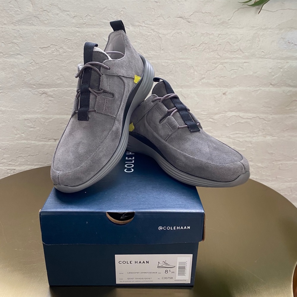 New Cole Haan Grey Suede Sneakers
